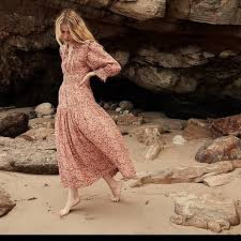 Doen Floral Pink Maxi Dress